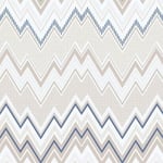 Galerie Tempo Zig-Zag Wallpaper Paste the Wall Blue Beige
