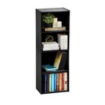 Marque Amazon - Movian, Cabinet PraLers/Looden cabinet Lith shelves/Cube Bookcase, Easy assembly, Modular , Office, Living room,BeProom - Basic Storage Shelf CX-4 - Chêne noir