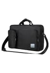 Jack Wolfskin Unisex's New York 2-in-1 flip Bag Briefcase, Ultra Black, Standard Size