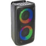 Party light & sound Light Sound LEO-250 Bluetooth høyttaler (svart med lys)