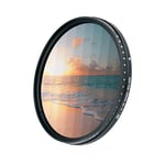 JJC 82mm Variable ND Filter (ND2 - ND2000) Adjustable Neutral Density Lens Filter, 18-Layer Coating, HD Optical Glass, for DSLR Camera Lens Landscape Photography