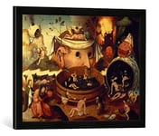 Kunst für Alle 'Encadré Image de Hieronymus Bosch Tondal Impression d'art dans Le Cadre de Haute qualité Photos Fait Main S Vision, 60 x 40 cm, Noir Mat