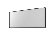 Basicline speil 140x60cm på matt sort aluminiumsramme