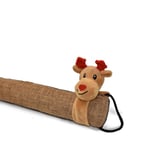 JNUYISW Bas de Porte Isolant, 91cm Wapiti Lourde Boudin de Porte Isolant Froid Anti Froid et Anti Bruit Dessous De Porte avec Anneaux de Suspension Bas de Porte Décoratif pour Porte, Fenêtre