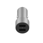 ZAGG mophie Car Charger, Dual USB-A Ports, Fast Charging 24W, Silver