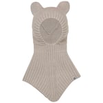 HUTTEliHUT balaclava wool cashmere knit with bear ears – camel - 1-2år
