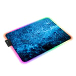 RGB Gaming Mouse Pad Mat, 14 Lighting Modes USB Glowing Led Mousepad with Anti-Slip Rubber Base, Thick RGB Mouse Mat Pad Soft Computer Keyboard Mice Mat for MacBook, PC, Laptop, Desk, 350x250x4 mm