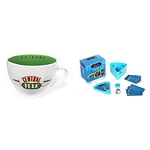 Pyramid International AFSCMG24105 22oz Friends Central Perk Coffee Cup, Multi Colour & Friends Trivial Pursuit Quiz Game - Bitesize Edition