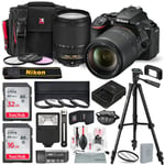 Nikon D5600 DSLR Camera with NIKKOR 18-140mm Lens W/ Total of 48 GB Memory Card + Filters + 4pc 67mm Macro Lens + Xpix Lens Handling accessories and Basic Bundle