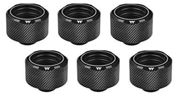 Thermaltake 16 mm Pacific C-PRO G1/4 PETG Tube OD Compression - Black (Pack of 6)