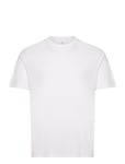 Mercerized Slim Fit T-Shirt Tops T-shirts Short-sleeved White Mango