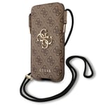 Guess telefonväska GUHCP12L4GPSBR 6,7" brun/brun 4G metalllogotyp