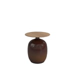 Gloster - Blow Low Side Table, Clay - Småbord & Sidobord utomhus - Henrik Pedersen - Brun - Trä/Sten