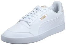 PUMA Men's Shuffle Sneaker, White-White-Team Gold, 10.5 UK