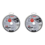 Bosch 2608603254 Standard Inox Rapido Straight Cutting Disc, 115mm x 22mm x 1mm, White (Pack of 2)