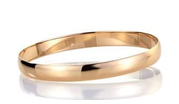 Armbånd gull. Classic armring buet profil, gult gull 14 kt, 8 mm - 01GU8065