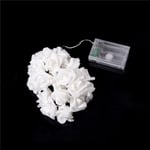 20 Led Battery Operated Rose Flowers String Fairy Lights Home Be Pink 0