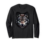 Cute Gray wolf wild doglike grey wolf Long Sleeve T-Shirt