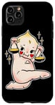 iPhone 11 Pro Max Kewpie Baby Libra Zodiac Scales of Justice Tattoo Flash Case