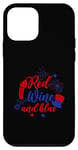 Coque pour iPhone 12 mini Rouge vin bleu