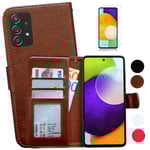 Samsung Galaxy A04s - Läderfodral / Skydd Brun