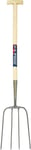 Spear & Jackson 1600FD Agricultural Hay Manure Fork T Grip Ash Handle