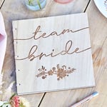 Team Bride Gästbok Trä