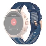 New Watch Straps 18mm Stripe Weave Nylon Wrist Strap Watch Band for Fossil Female Sport/Charter HR/Gen 4 Q Venture HR(Grey) Smart Wear (Color : Blue)