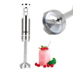 Geepas 600W Hand Blender Handheld Immersion Stick Blender 12 Speed Turbo, Silver