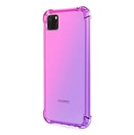 MISKQ case for Xiaomi Redmi 9C, Phone Cover Shockproof, Rreinforced Corner, Silicone soft anti-fall TPU mobile phone case(Pink/purple)