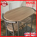 Small Kitchen Table and 2 Chairs Dining Room Furniture Compact Breakfast Seater