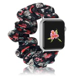 Scrunchie Strap Compatible with Apple Watch Bands 38mm 40mm 42mm 44mm, Elastic Watch Band Women Girls Printed Fabric Bracelet Strap for Apple iWatch Series 6 5 4 3 2 1