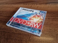 Genuine Philips DVD+RW 4.7GB 120 Mins 1-4x Speed Jewel Case Brand New Sealed