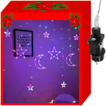 Juldekoration LED-gardin Multifärg - Måne & stjärnor 138 LED-lampor
