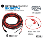 Motorola batterikabel (6m) (12V) (GKN6274) (TETRA)