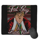 Fat Guy in A Little Coat Tommy Boy Christmas Knit Pattern Customized Designs Non-Slip Rubber Base Gaming Mouse Pads for Mac,22cm×18cm， Pc, Computers. Ideal for Working Or Game