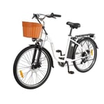 DYU C6 Elektrisk Cykel 350W Motor Max Hastighet 25km/h 36V 12.5AH Vit
