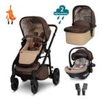 Cosatto Wow 3 car seat bundle in Foxford Hall with 2 raincovers