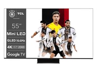 TCL 55MQLED87 TV 139,7 cm (55 ) 4K Ultra HD Smart TV Wifi Titane 1500 cd/m² - Neuf