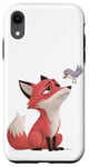 Coque pour iPhone XR Le renard mignon et l'oiseau cool cadeau