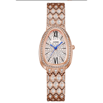 Kvinnors isbelagda klocka Bling Full Diamonds Rhinestones Armbandsur Enkel Kvarts Analog Klänning Klocka för Xmas Rose Gold