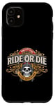 Coque pour iPhone 11 Moto Ride or Die Born into Light Alive into Dark