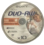 Sony 8cm Camcorder Discs 8cm DVD-RW Spindle Of 10 30 Mins Scratch Resistant