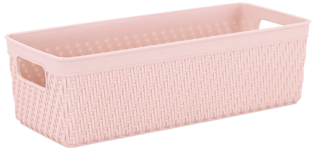 Förvaringskorg plast 24x10 rosa