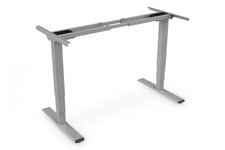 Height Adjustable Standing Desk Frame Dual motor, 3-stages, grey