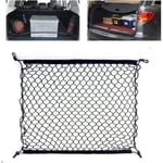 Lastnät, Bagagenät Justerbar Elastisk Organiseringsnät, Nylon Bagageutrymmesnät, Universal Passform för Bil Bagageutrymme Fordon Van SUV (27.5'' x 27.5'')
