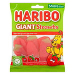 Haribo Giant Strawbs Sweets Vegetarian Friendly 160G NEW UK
