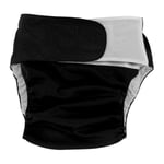 Adult Cloth Diaper Reusable Washable Adjustable Large Nappy Black 404
