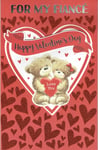 FIANCE VALENTINE'S DAY Card FABULOUS EX-LARGE With 8 PAGE INSERT Valentines Cute