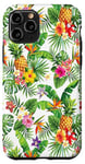 Coque pour iPhone 11 Pro Ananas tropical avec motif floral